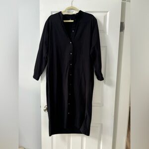 MUJI cotton flannel dress oversized black size medium
